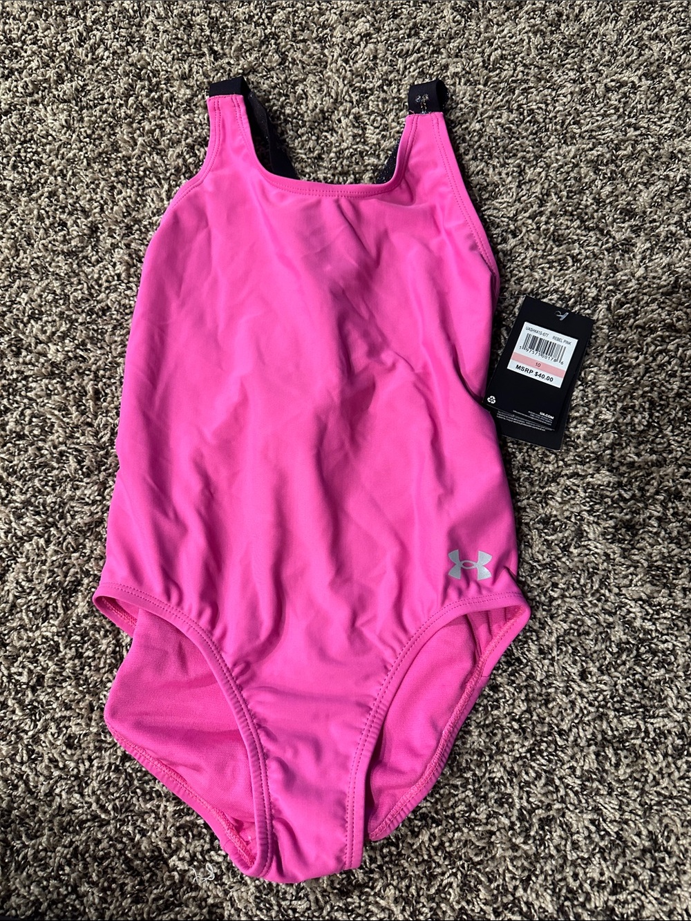 Under Armour Bright Pink Girls' One-Piece Swimsuit